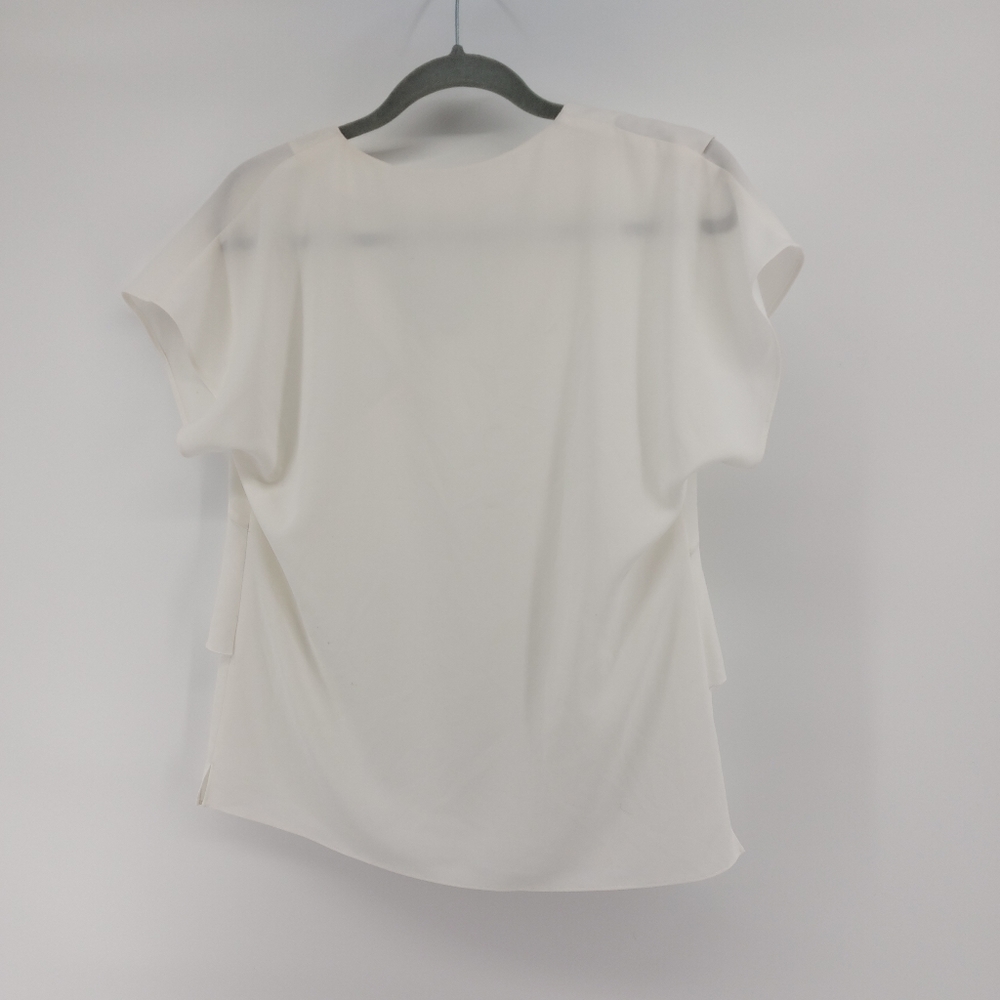 Hugo Boss Cream Ruffle V-Neck Blouse - Picture 5 of 5
